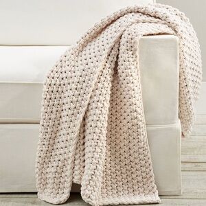Pottery Barn Bayside Seed Stitch Throw - Ivory